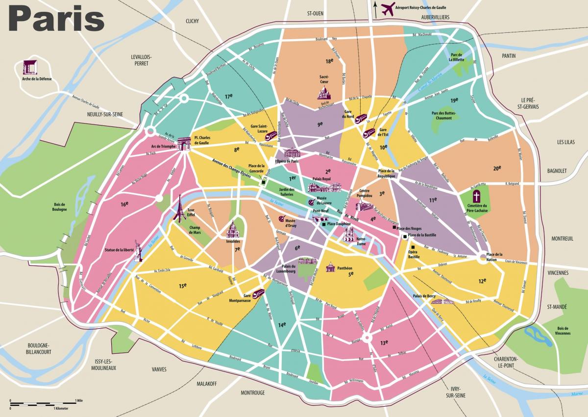 Parigi mappa visitatori