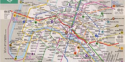 Parigi linea ferroviaria mappa