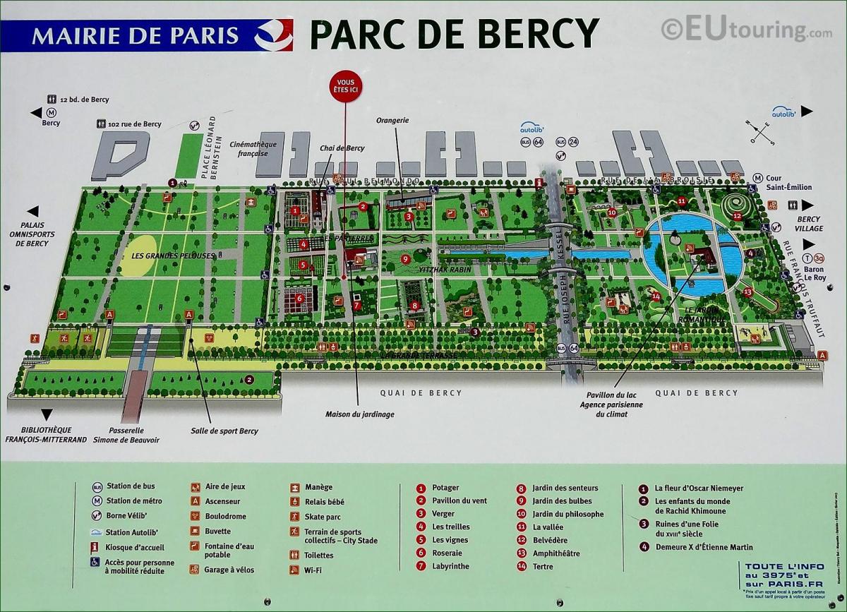 Mappa di Parigi bercy 