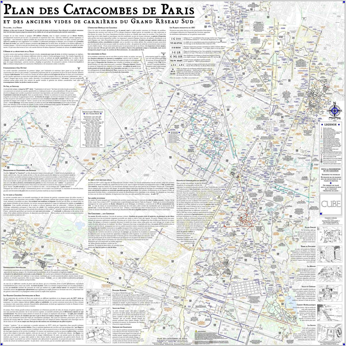 Mappa delle catacombe di Parigi