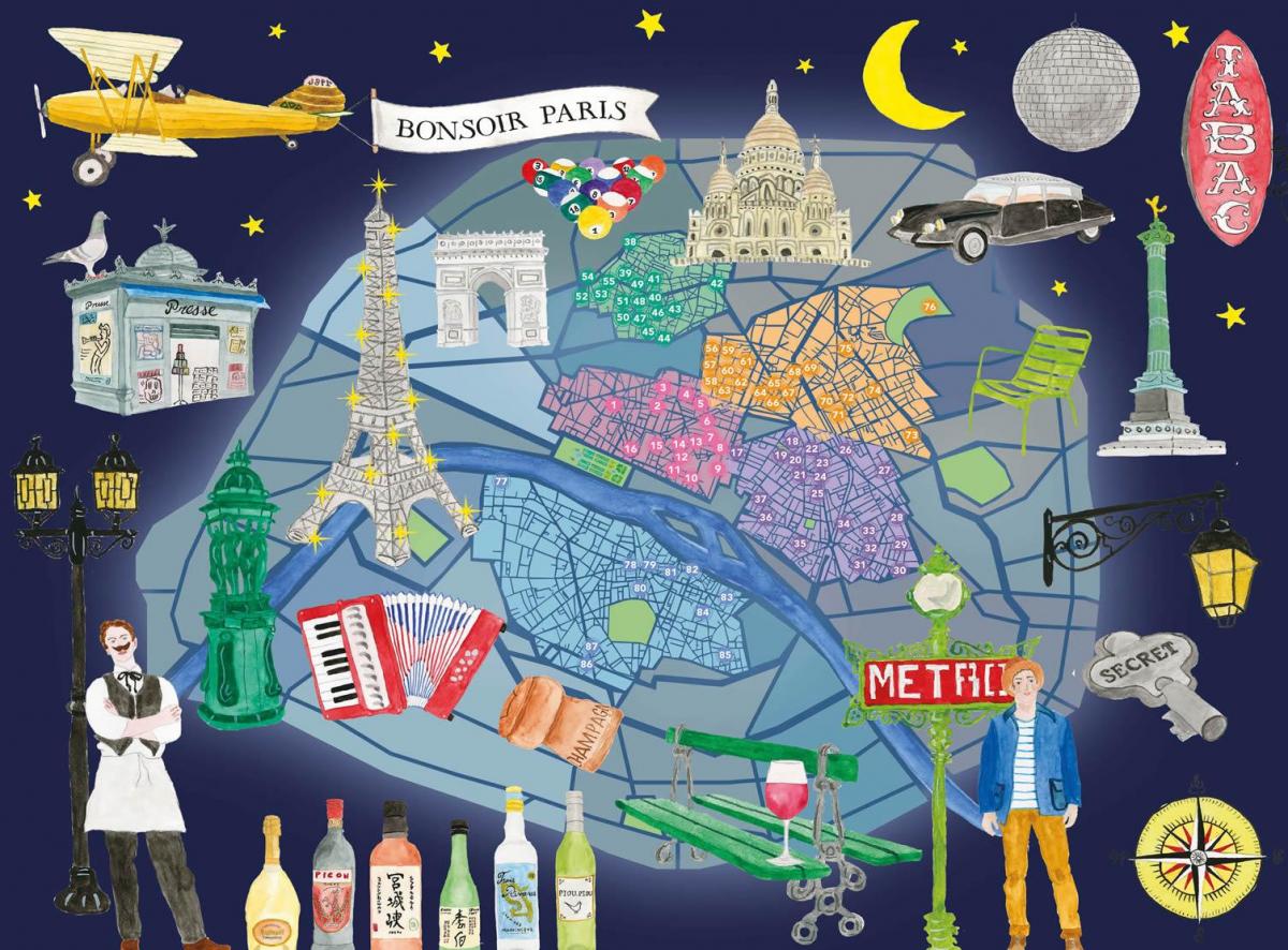 Mappa di Parigi, vita notturna