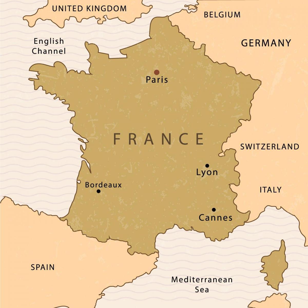 Mappa di Parigi, mappa della Francia