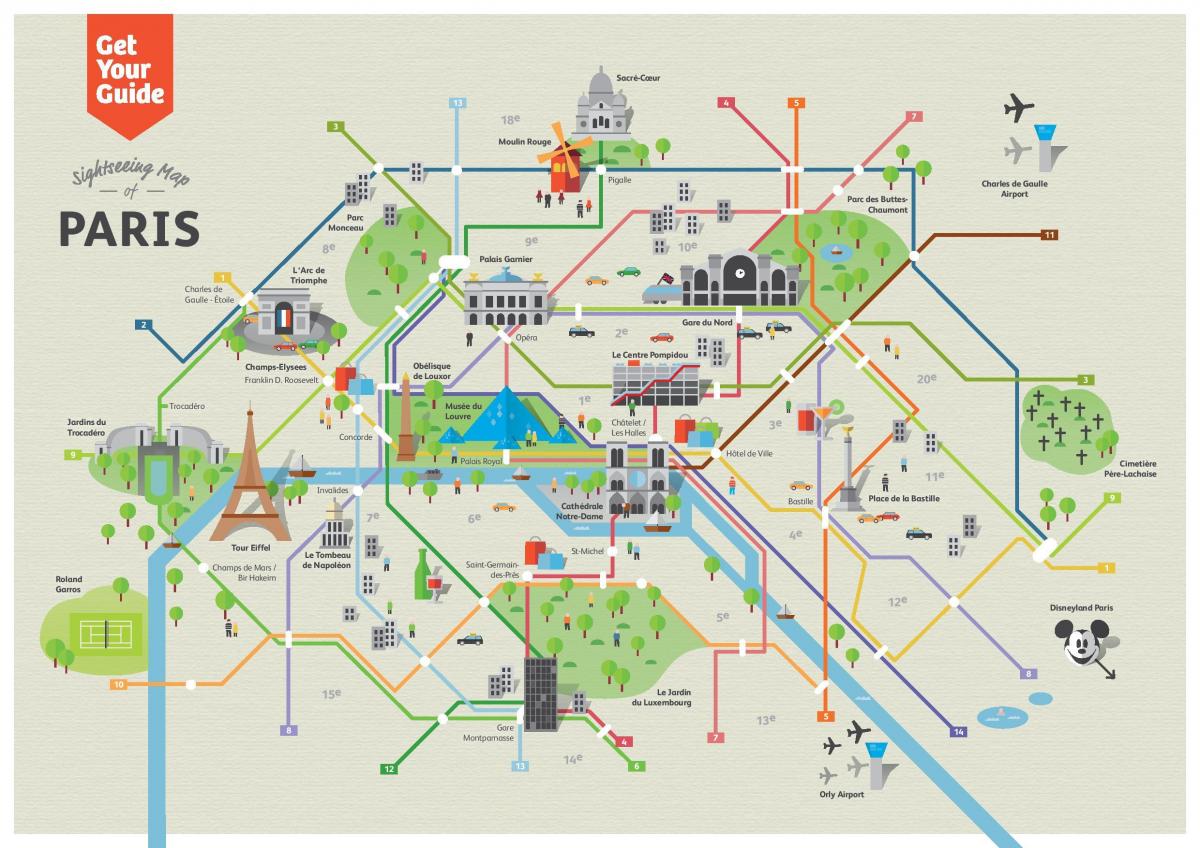 luoghi da visitare Parigi mappa
