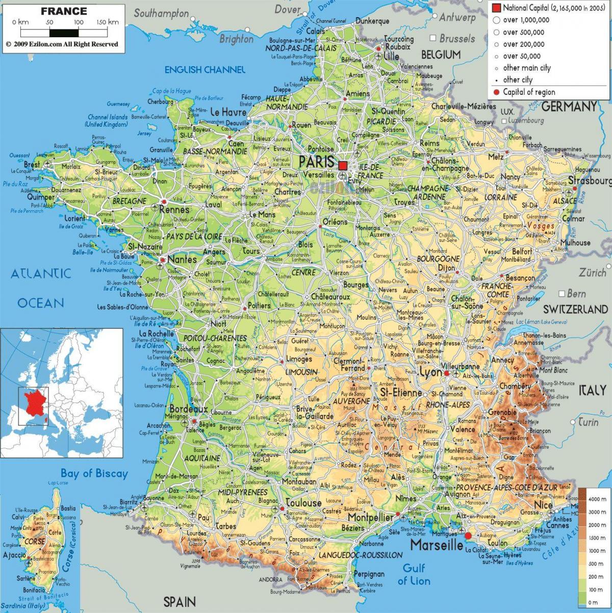Mappa di Parigi paese