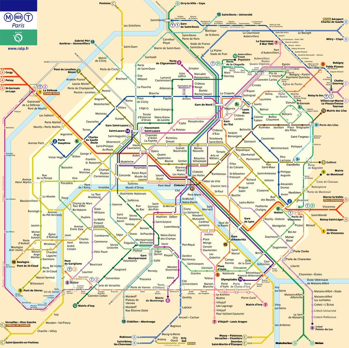 Parigi ratp mappa