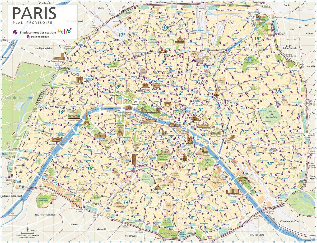 velib Parigi mappa