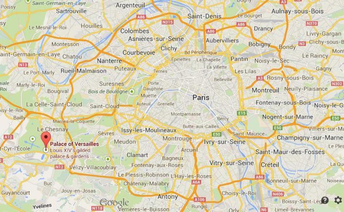 Mappa di versailles Parigi