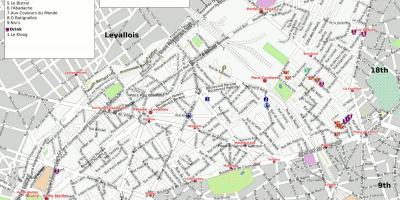 Mappa del 17 ° arrondissement di Parigi