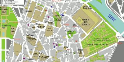 Mappa del 5 ° arrondissement di Parigi
