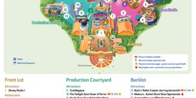 Il parco di divertimenti Disneyland mappa