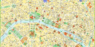 Mappa di Parigi attrazioni del centro della città