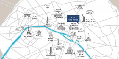Parigi, cattedrale di notre dame mappa