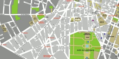 Mappa del 6 ° arrondissement di Parigi