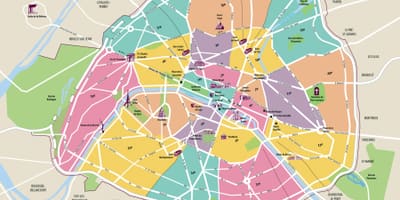 Mappa della città di Parigi