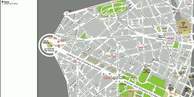 Mappa di 8 ° arrondissement di Parigi