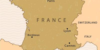 Mappa di Parigi, mappa della Francia