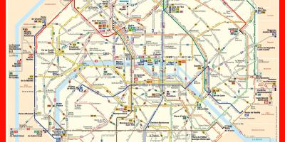 La mappa degli autobus di Parigi