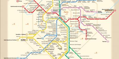 Parigi treno mappa del percorso