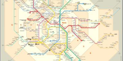 Parigi, trasporto, mappa con le zone