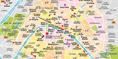 Arrondissement di Parigi Francia della mappa