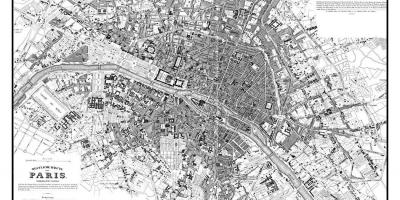 Grande vintage Parigi mappa